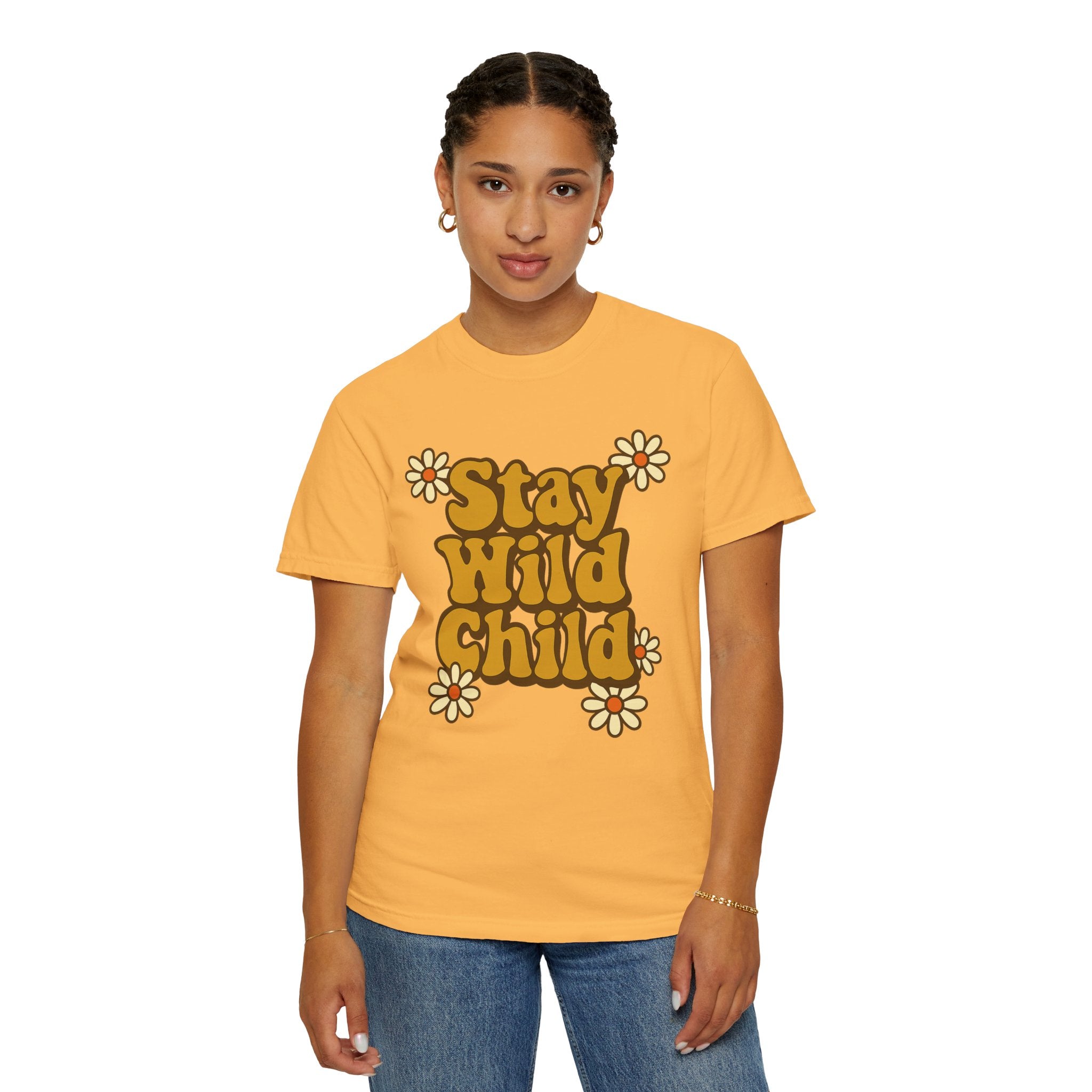 Stay Wild Child Vintage-Inspired Unisex T-shirt, Casual Wear, Gift for Nature Lovers, Boho Style Tee, Trendy Graphic Shirt