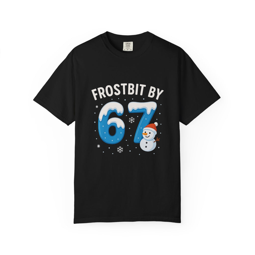 Winter Themed Unisex T-shirt - "Frostbit by 67" with Snowman Graphic