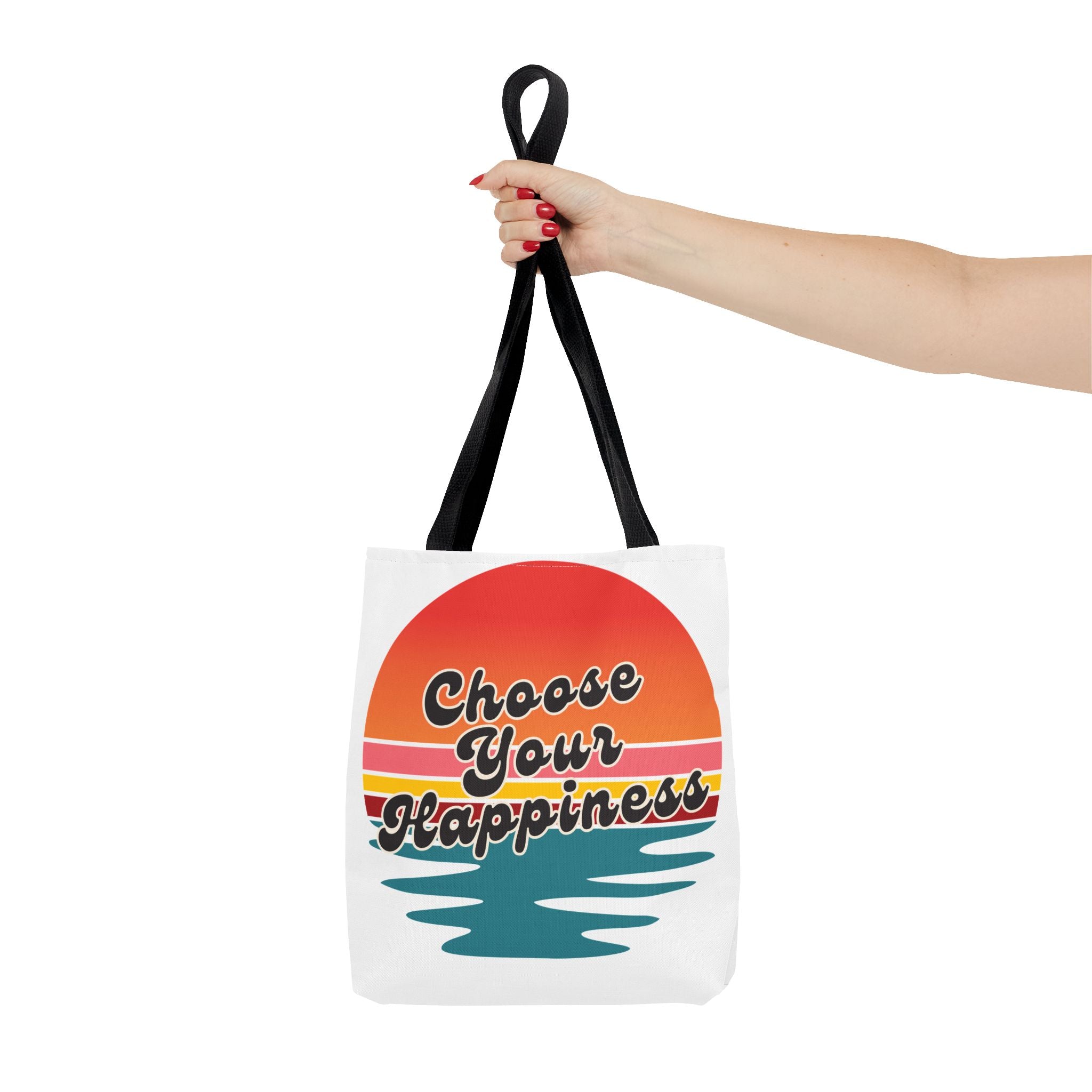 Choose Your Happiness Tote Bag, Beach Bag, Gift for Friends, Inspirational Tote, Summer Vibes Bag, Eco-Friendly Shopping Bag