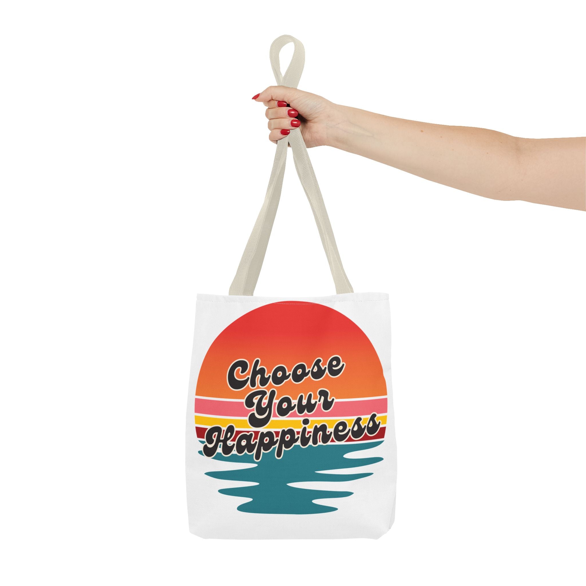 Choose Your Happiness Tote Bag, Beach Bag, Gift for Friends, Inspirational Tote, Summer Vibes Bag, Eco-Friendly Shopping Bag