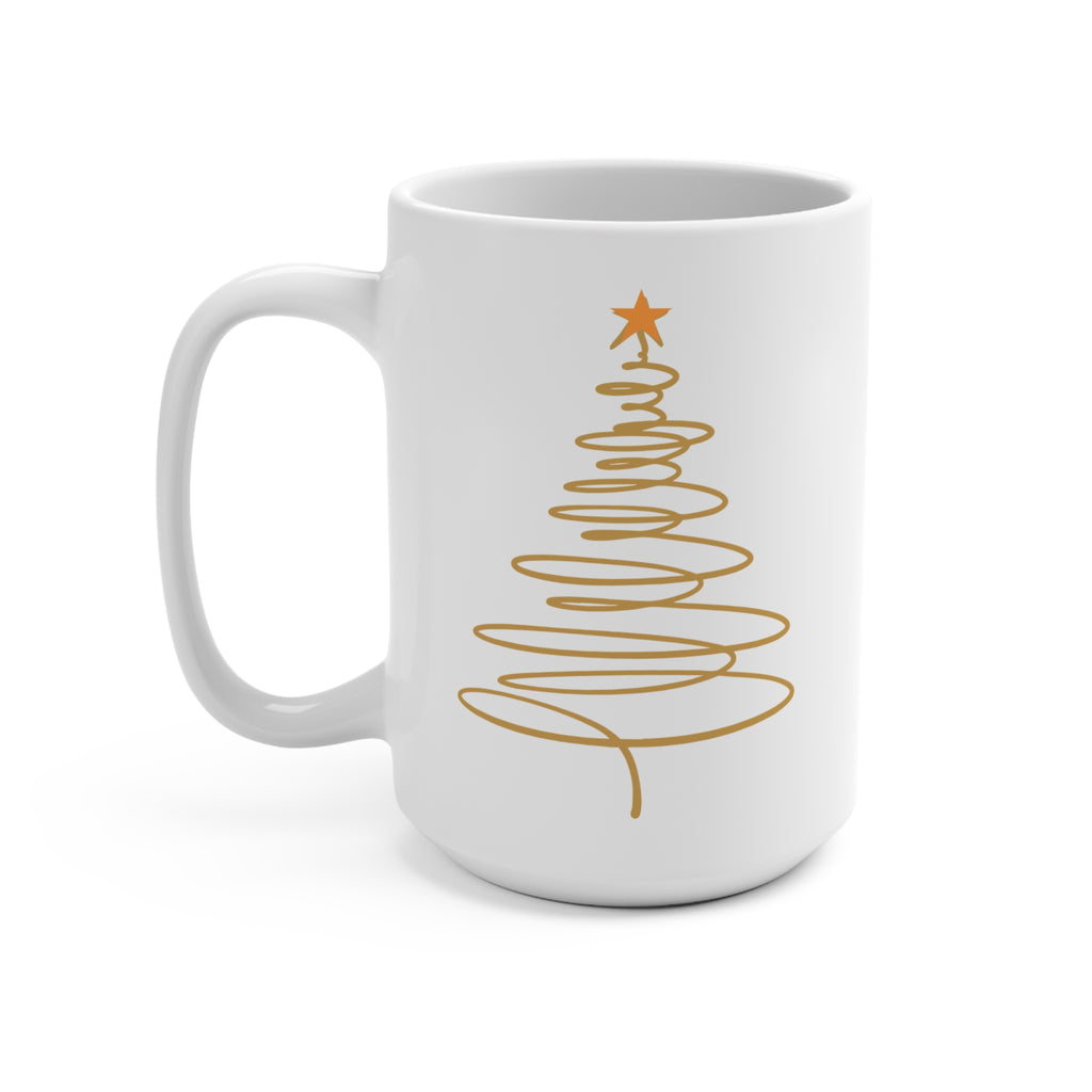 Festive Christmas Mug, Holiday Coffee Cup, Winter Gift Idea, Christmas Tree Design, Cute Christmas Mug