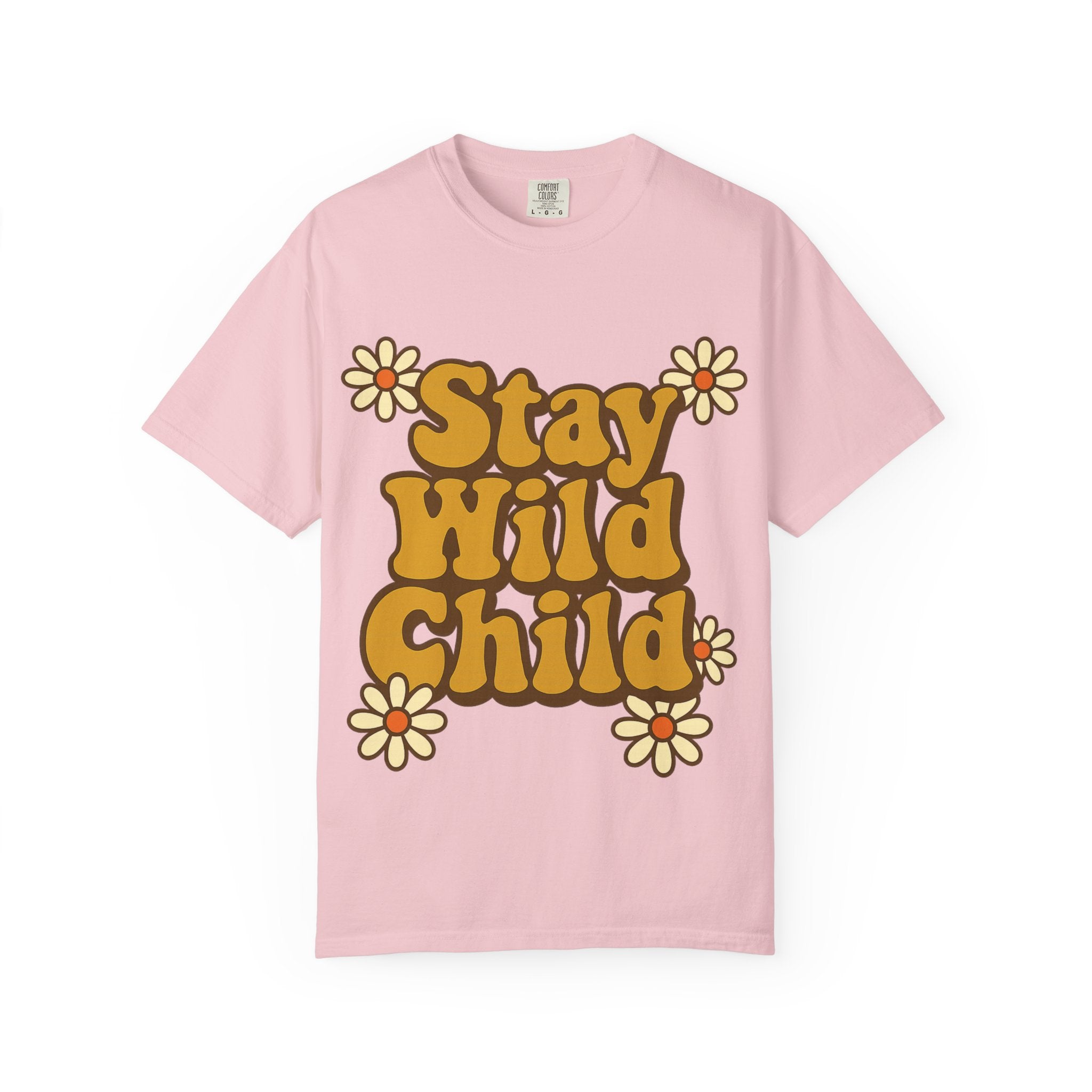 Stay Wild Child T-shirt, Unisex Garment-Dyed Tee for Nature Lovers, Bohemian Style, Festival Wear, Gift for Outdoor Enthusiasts