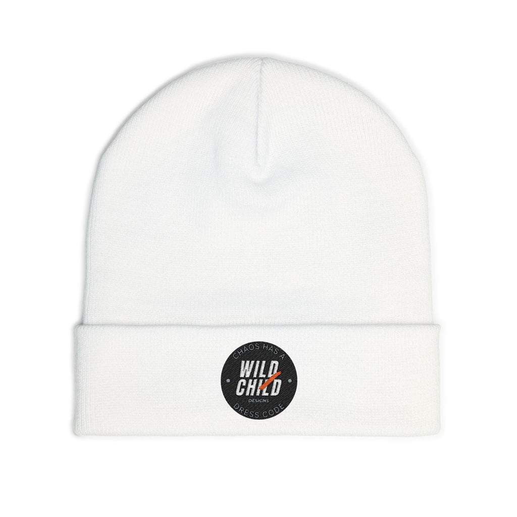 Embroidered 'Wild Child' Knit Beanie - Cozy Casual Winter Hat