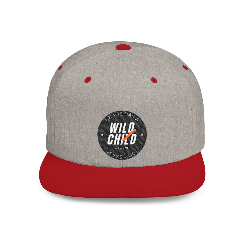Wild Child Flat Bill Snapback Hat — Vintage Patch Logo Cap