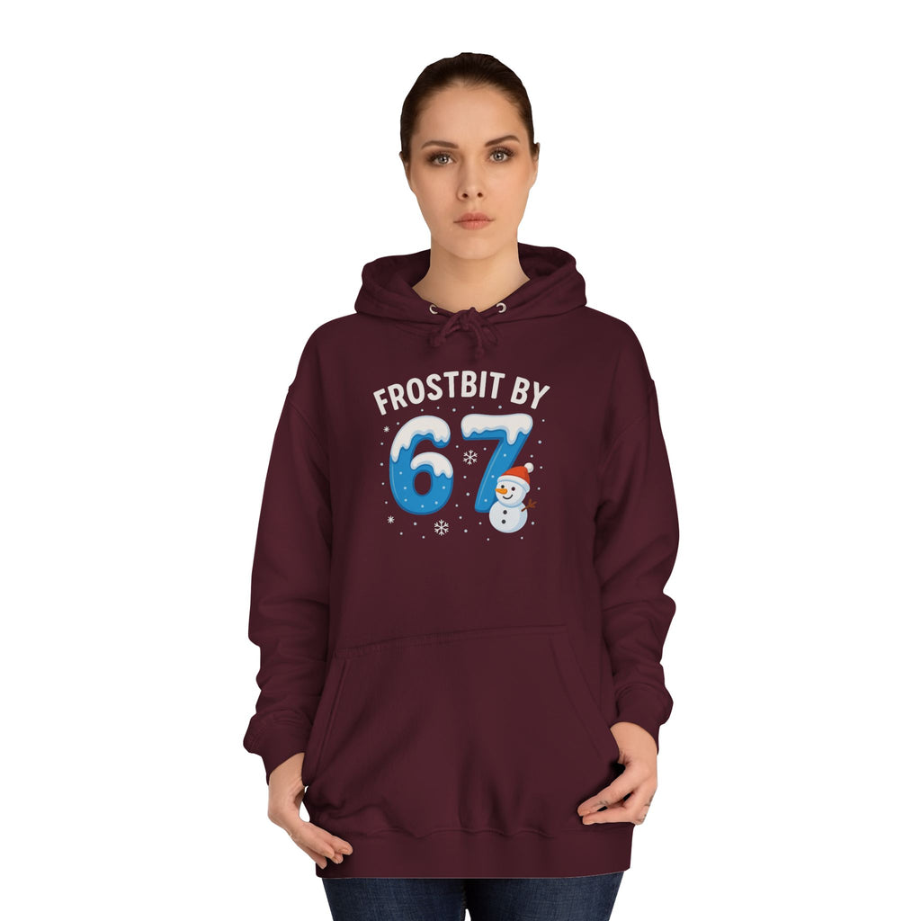 Frostbit by 67 Unisex College Hoodie – Cozy Winter Apparel