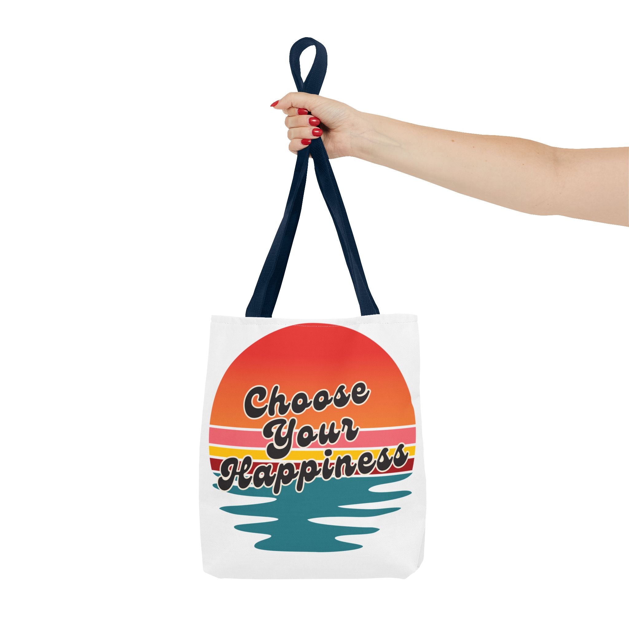 Choose Your Happiness Tote Bag, Beach Bag, Gift for Friends, Inspirational Tote, Summer Vibes Bag, Eco-Friendly Shopping Bag