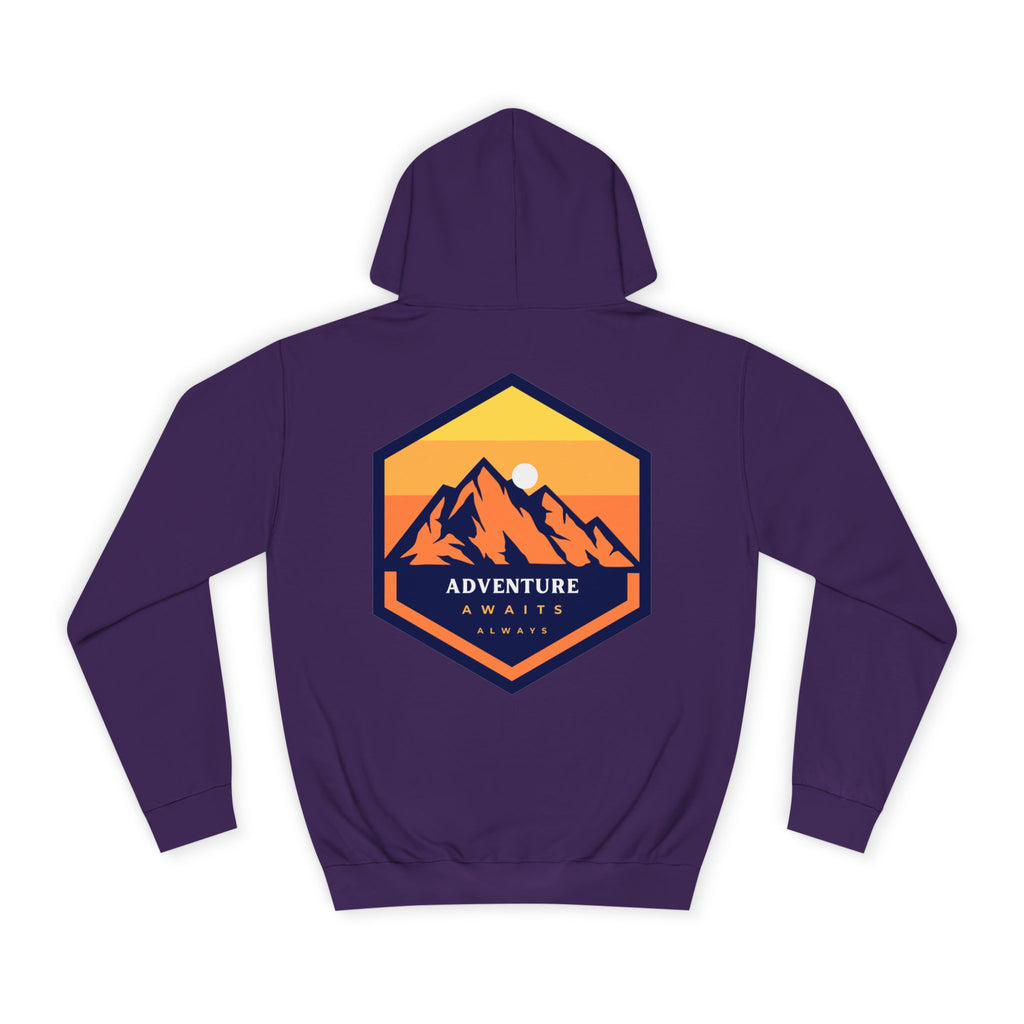 Adventure Awaits Always - Mountain Sunset Hoodie