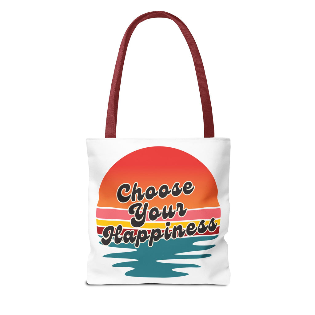 Choose Your Happiness Tote Bag, Beach Bag, Gift for Friends, Inspirational Tote, Summer Vibes Bag, Eco-Friendly Shopping Bag