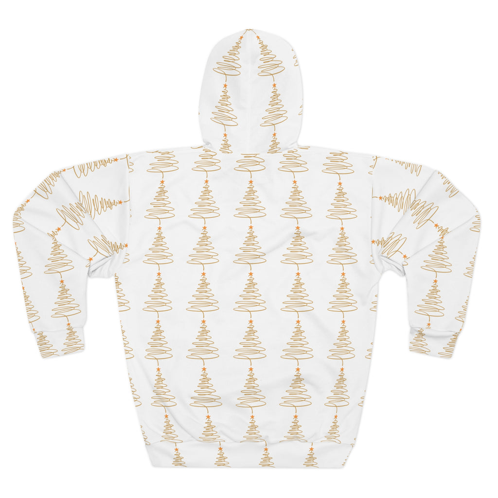 Cozy Christmas Tree Pullover Hoodie - Unisex AOP, Holiday Gift, Warm Layer, Winter Style, Festive Apparel