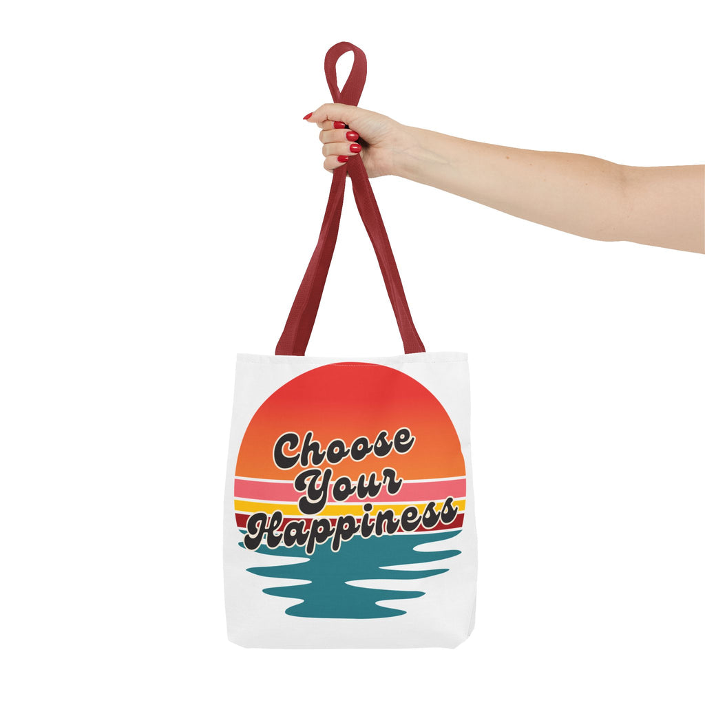 Choose Your Happiness Tote Bag, Beach Bag, Gift for Friends, Inspirational Tote, Summer Vibes Bag, Eco-Friendly Shopping Bag