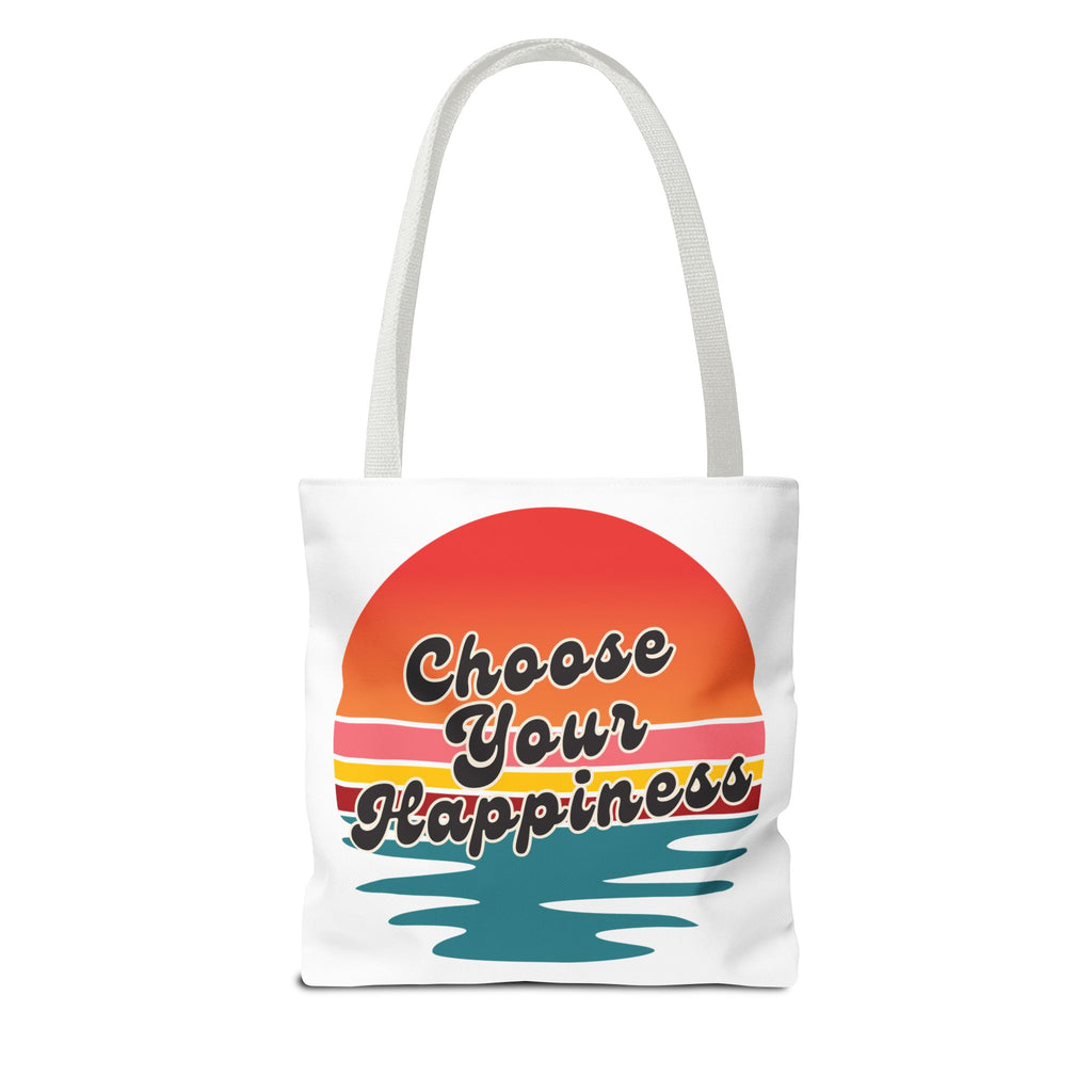 Choose Your Happiness Tote Bag, Beach Bag, Gift for Friends, Inspirational Tote, Summer Vibes Bag, Eco-Friendly Shopping Bag