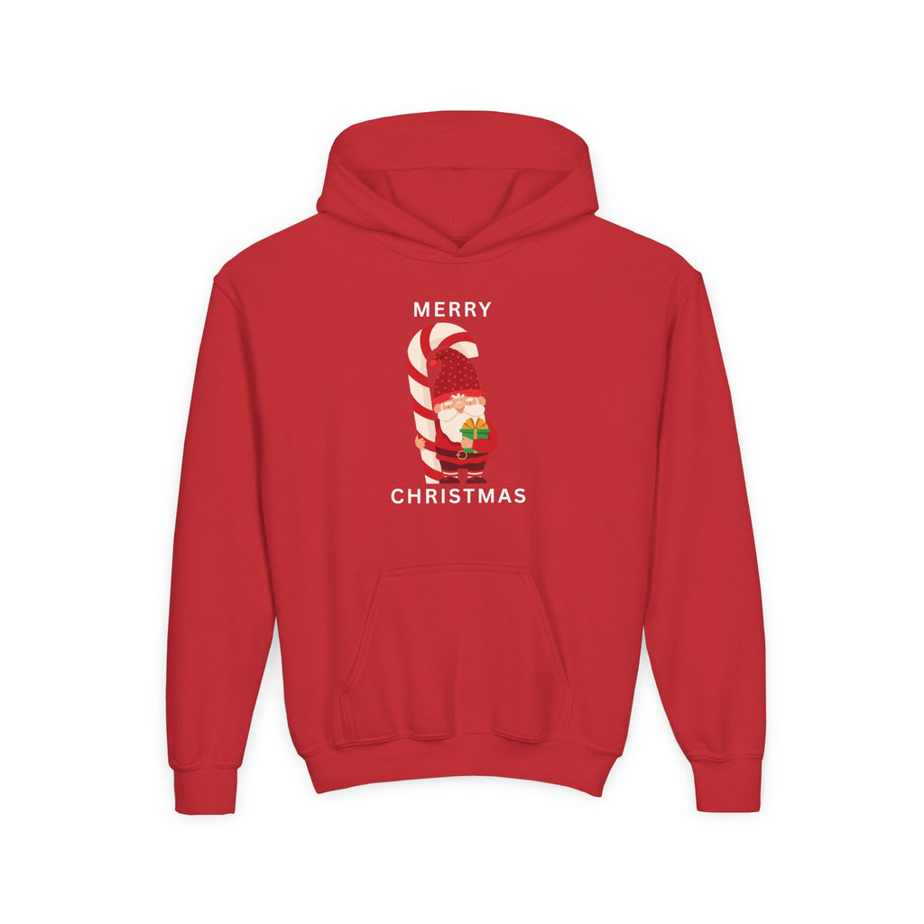 YOUTH Merry Christmas Hoodie, Holiday Gift, Kids Pullover, Festive Sweatshirt, Cute Christmas Apparel