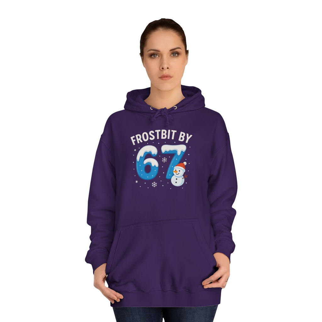 Frostbit by 67 Unisex College Hoodie – Cozy Winter Apparel