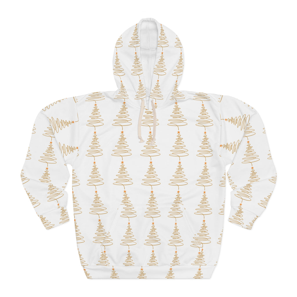 Cozy Christmas Tree Pullover Hoodie - Unisex AOP, Holiday Gift, Warm Layer, Winter Style, Festive Apparel