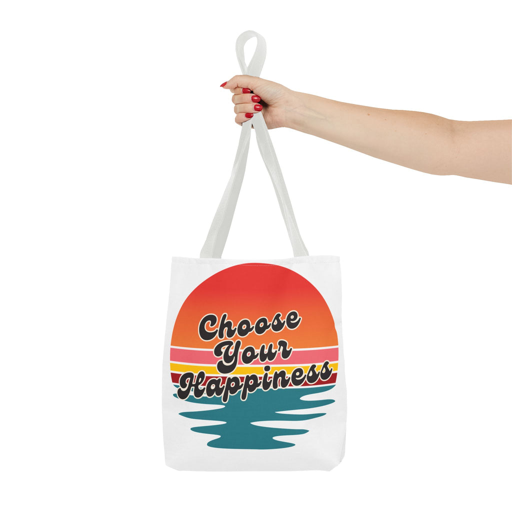 Choose Your Happiness Tote Bag, Beach Bag, Gift for Friends, Inspirational Tote, Summer Vibes Bag, Eco-Friendly Shopping Bag