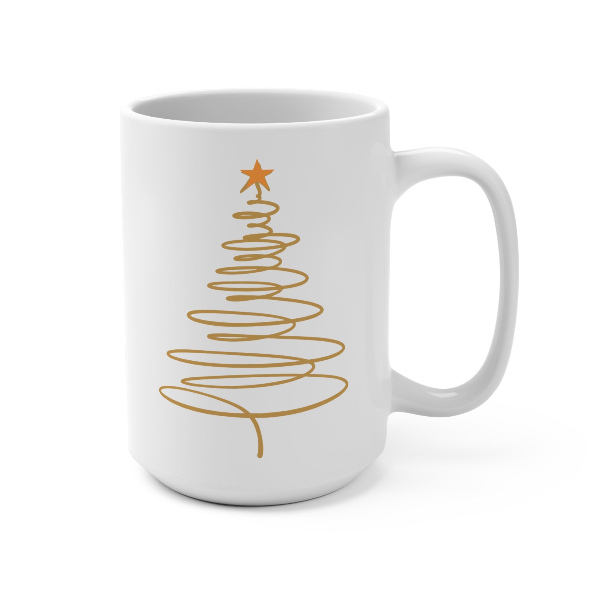 Festive Christmas Mug, Holiday Coffee Cup, Winter Gift Idea, Christmas Tree Design, Cute Christmas Mug