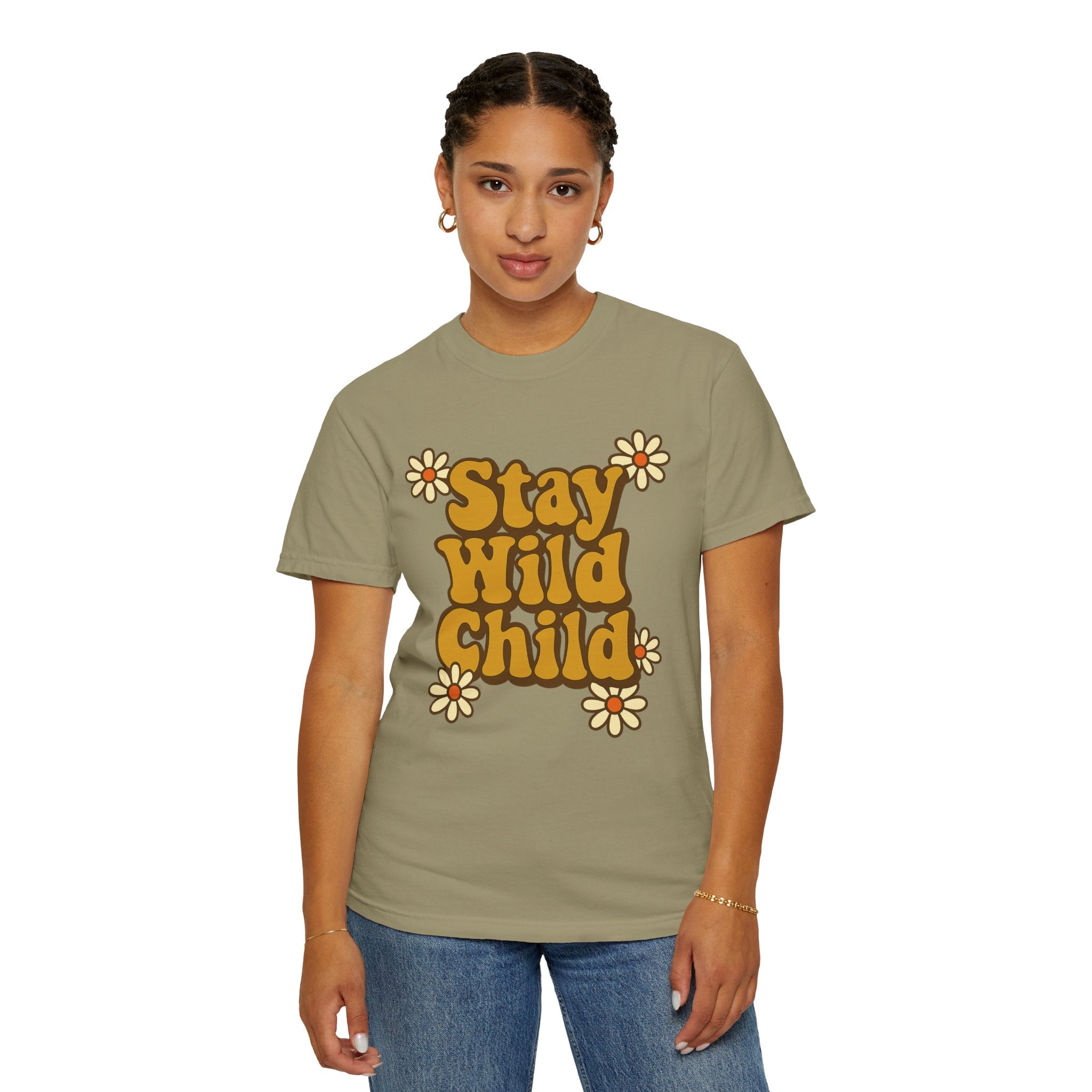 Stay Wild Child Vintage-Inspired Unisex T-shirt, Casual Wear, Gift for Nature Lovers, Boho Style Tee, Trendy Graphic Shirt
