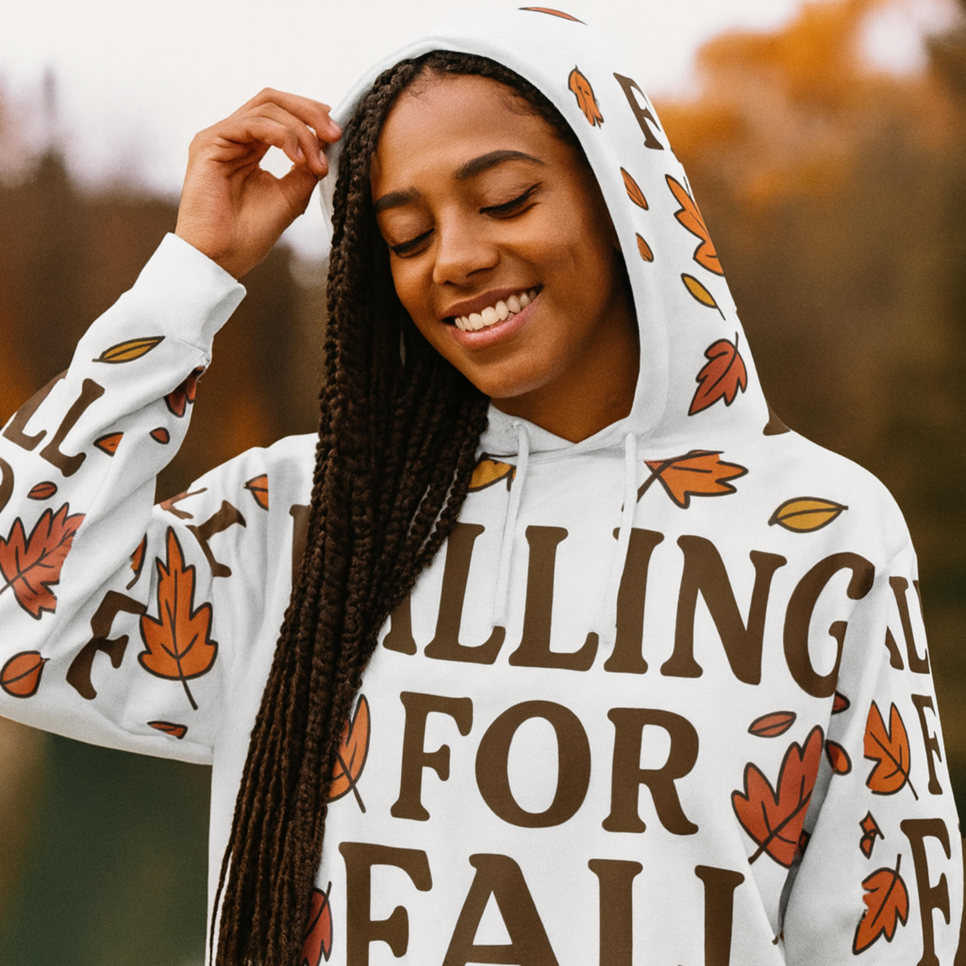 🍁 Falling For Fall Hoodie – Cozy Autumn Vibes 🍂 Perfect for Halloween, Thanksgiving, Gift Idea