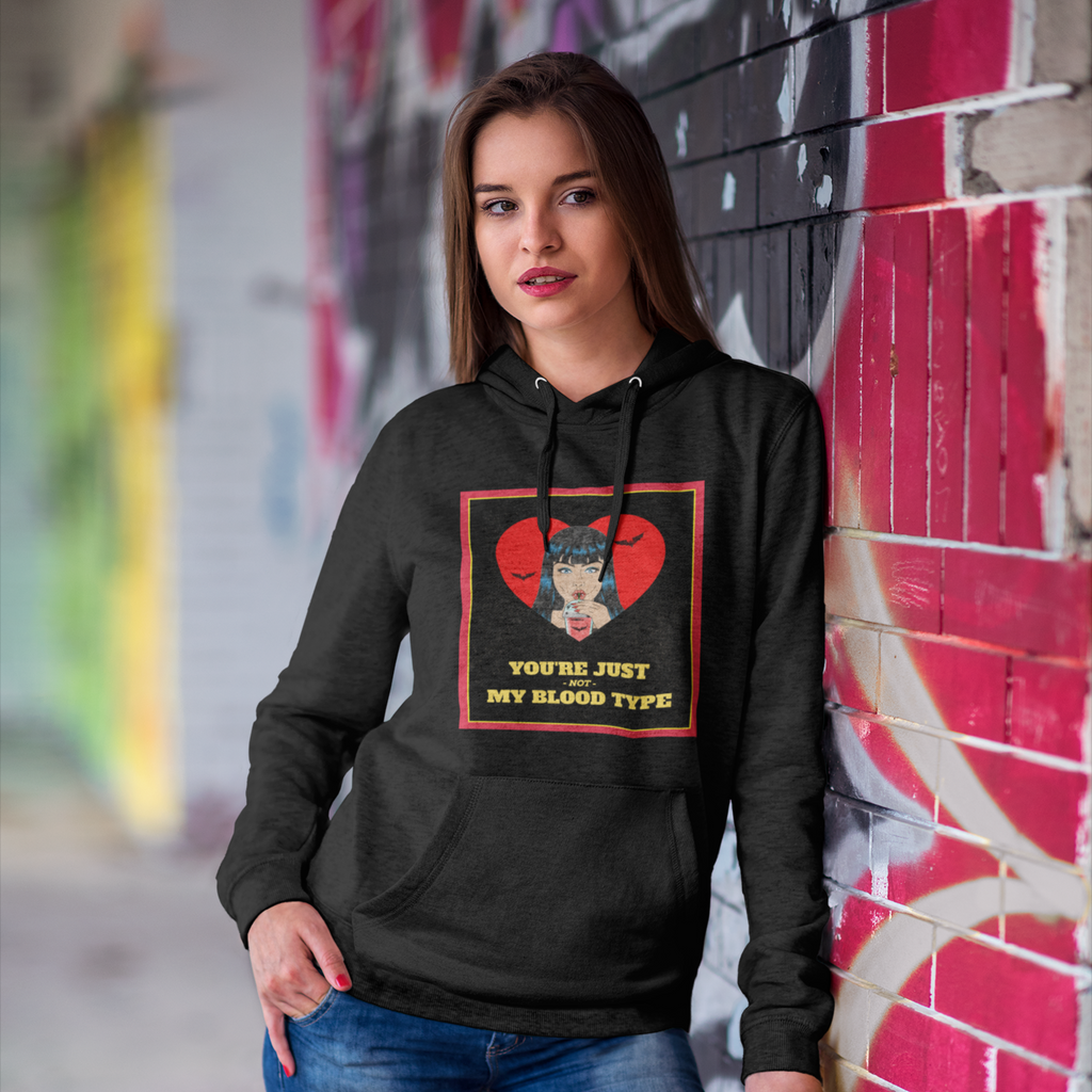 Halloween Retro-Gothic Fleece Hoodie
